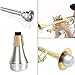 Kuylive 3 Pack Trumpet Mouthpiece (3C 5C 7C) with Lightweight Aluminum Practice Trumpet Mute Silencer Fit for Yamaha Bach Conn King Replacement Musical Instruments Accessories, Silver