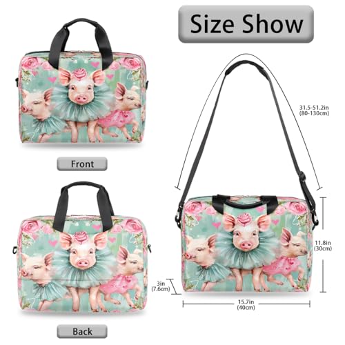 Bolsa para portátil diseño Tres Cerditos color rosa miniatura 5