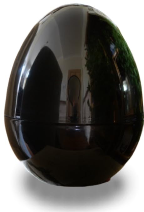 Giant Plastic Hollow Easter/Party Surprise Egg - 350mm x 285mm Made in UK (Black)