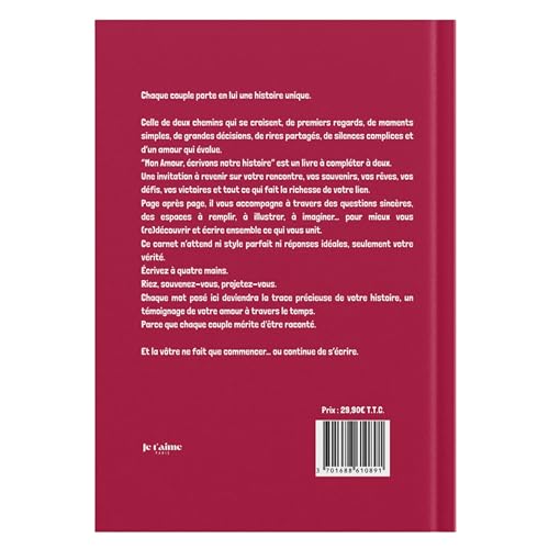 Mon Amour, écrivons notre histoire, Livre à compléter en couple, Journal de souvenirs avec questions et défis, Cadeau Saint-Valentin, anniversaire, Noël – vue 2