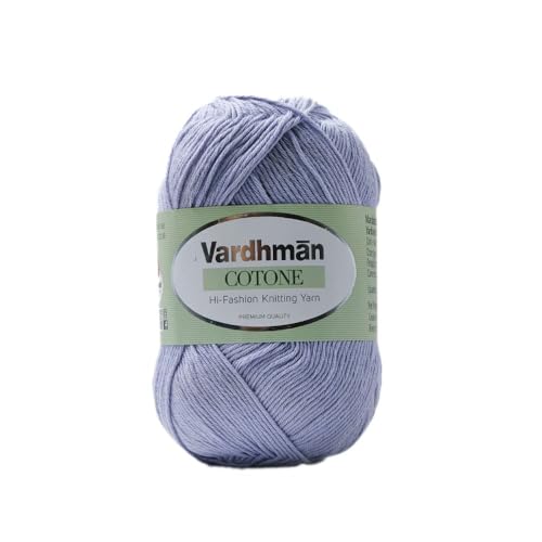 Image of Vardhman Cotone Cotton Acrylic Yarn 6 Ply DK Weight Yarn for Knitting, Crochet & DIY Craft Projects | Ideal for Garments, Tops & Home Decor | 1 Ball (100g, 250m) Single Pack | CNM024