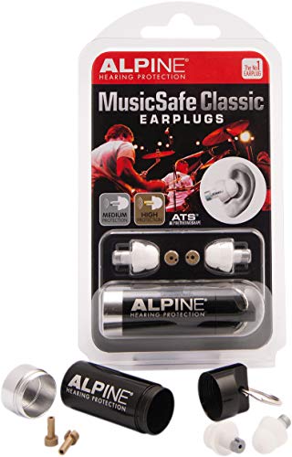Alpine Hearing Protection MusicSafe Classic Earplugs for Musicians