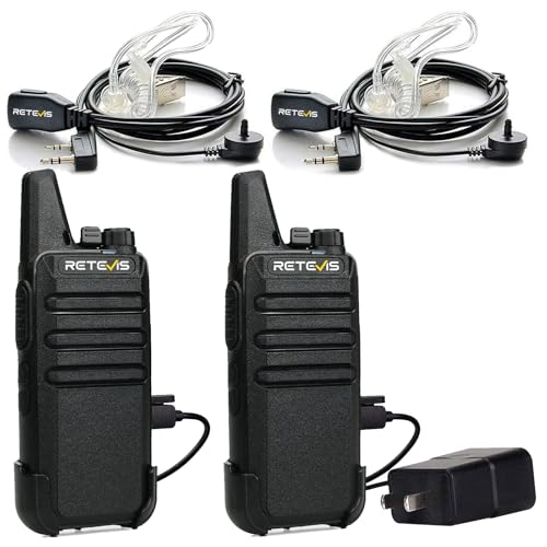 Retevis RT22 Walkie Talkies, Mini 2 Way Radio Rechargeable, VOX