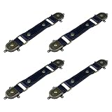 Coshar Pack of 4 Retro 8.2" Leather Strap Handle, Leather Surface Luggage Box Suitcase Cabinet Parts