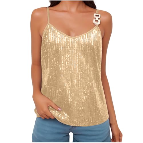Silk Camisole Tops for Women Women Sexy Sequin Camisole Tops Fashion Sparkly Sleeveless Shirt Cocktail Club Party Glitter Tank Top Going Out Camis