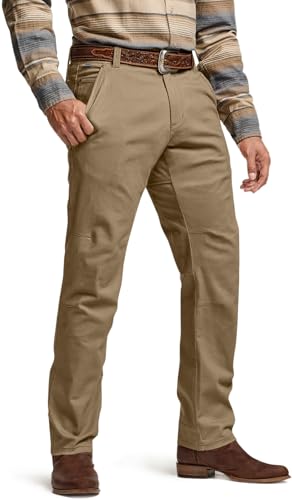 CQR Men's Motion Utility Casual Pants, Regular Fit Lightweight Work Pants, Water Resistant Outdoor Stretch Pants with Pockets