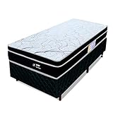 Cama Box Solteiro Molas Ensacadas Pillow Certificado Sonomar 88x188x57cm - BF Colchões