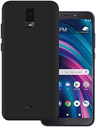 Tznzxm Case for Blu View 3, Blu View 3 Case, Blu View 3 Back Case, Flexible Soft TPU Scratch Resistant Non-Slip Shock Absorption Back Cover Rubber Slim Phone Case for Blu View 3 B140DL Black