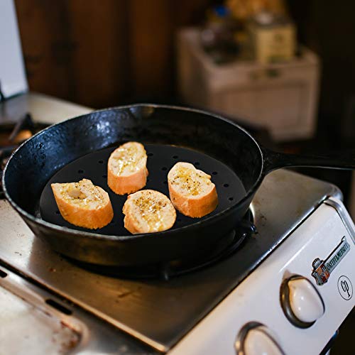 2-Pack Reusable Air Fryer Accessories,Non-Stick Silicone Air Fryer Basket Mats/Air Fryer Accessories White-Black 8.5in Square