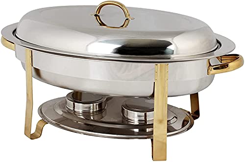 Plateau isolant pour restauration et réchaud ovale de buffet en inox