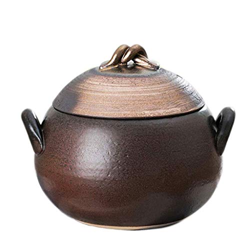 SHYOD Céramique Casserole, Ustensiles de Cuisine avec Couvercle en céramique Cocotte Cocotte Soupe Pot Multifonction Pierre Pot