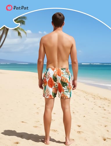 Image of PATPAT Family Matching Swimsuits Swimwear: Mommy and Me Striped Spliced One-Piece Matching Swimsuits Set