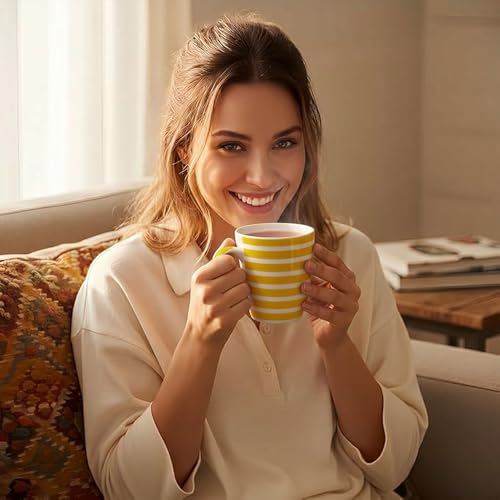 Image of UPC Premium Bone China Coffee Mug Set of 2 | Elegant Ceramic Tea & Coffee Cups for Home, Office & Cafe | Lightweight, Durable, Microwave & Dishwasher Safe Mug Set | Luxury Drinkware Collection