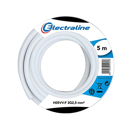 Electraline 60107083J Couronne de câble H05VV-F pour rallonge 5 m section 3G2,5 mm²