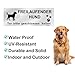 Vorsicht Freilaufender Hund - Achtung Hund Schild, Warnung Aluminium 25x9cm, Selbstklebend Mit Vorgebohrten Löchern, Innen/Außen