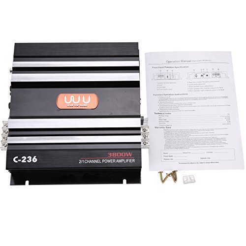 YaeCCC C-236 12V 2 Channel Powerful Car Audio Amplifier Bass AMP Aluminum