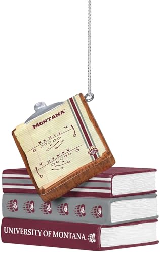 FOCO Montana Grizzlies Team Playbook Clipboard and Books Ornament – Officially Licensed Holiday Decoration