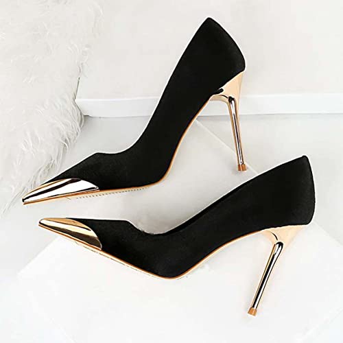 JOEupin Women's Basic High Heel Pumps Pointed Toe Stiletto Shoes for Office Party Wedding Dress4