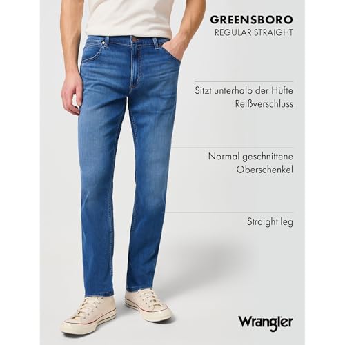 Wrangler Herren-Jeans Greensboro, Regular Fit, Straight Leg – Ansicht 4