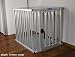 Callieway® ALU DOGBOX/Hundebox/ALU Hundkäfig für Büro und Daheim (nur vertikale Stäbe) (XLarge: 95cm (L), 66cm (B;Türseite), 70cm (H))