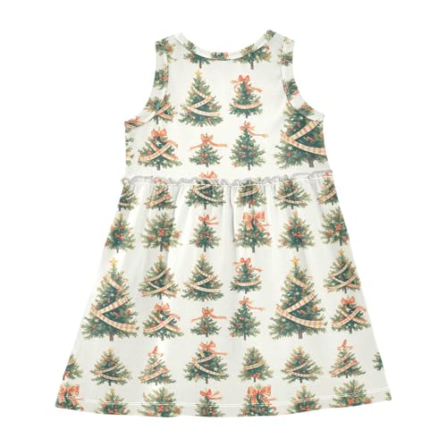 KLL Buffalo Plaid Christmas Trees Girl Party Dresses Fashion Jumper Skirt Summer O Neck2