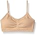 Maidenform Girl Big Girls Seamfree Ruched Crop with Lace Band, Nude, X-Large