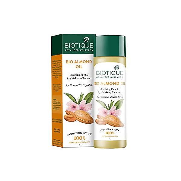 Biotique Almonmd Oil Deep Cleanse Purifying Cleansing Oil Face & Eye Makeup Remover For Normal to Dr