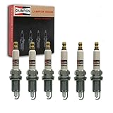 6 pc Champion Iridium Spark Plugs compatible with Jeep Grand Cherokee 4.0L L6 1993-2004