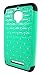 Thousand Eight(TM)For Alcatel One Touch Fierce 7024T/7024W Diamond Studded Silicone Rubber Skin Hard Case + [FREE LCD Screen Protector Shield(Ultra Clear)+Touch Screen Stylus] (teal green/black)