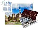 puzzleYOU: Puzzle-Adventskalender | „Kirche und Befestigungsanlagen der Löwenburg, Kassel, Deutschland“ – aus der Puzzle-Kollektion Burgen, Kassel