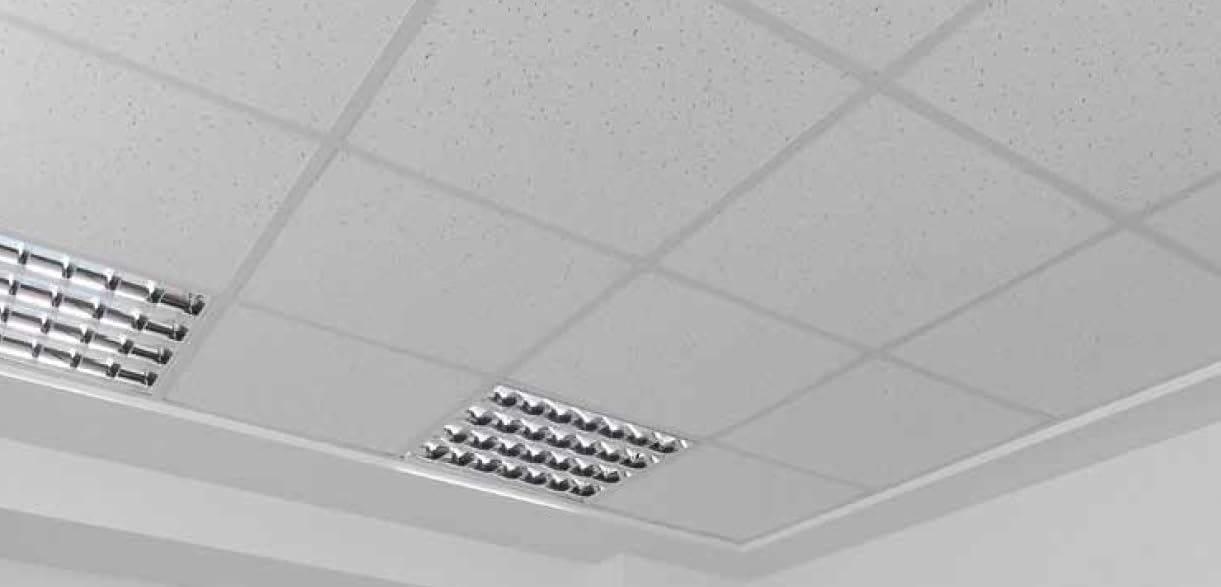 Akifix ITP ST13001.00.S Pannello Controsoffitto Fissured Fonoassorbente in Fibra Minerale 600x600x12 CF 5.04 MQ Confezione da 14 Pezzi Star Tone