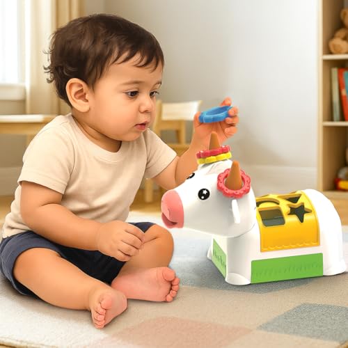 Image of Imagimake Cow Shape Sorter |Leaps & Bounds Baby Toys for 12+ Months | Educational Toy for Toddlers, Infants | 5-in-1 Play & Learn |Stacking, Sorting, Pretend Play | Gift for Kids 1+Year Old