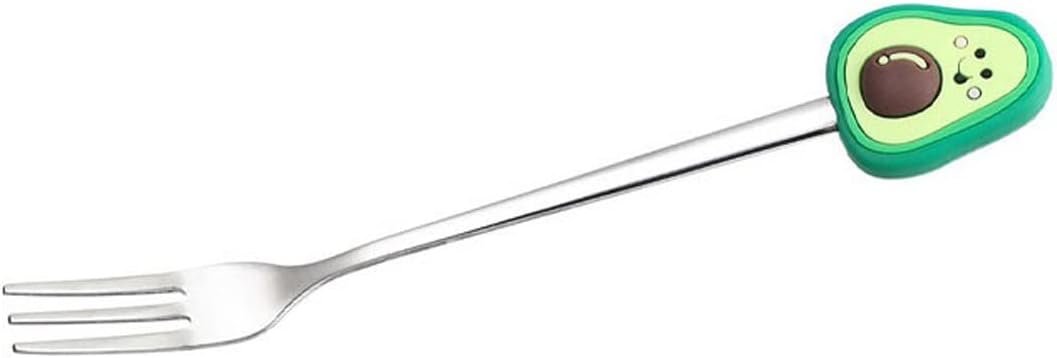 Dinner Forks Stainless Steel Cute Fruit Dessert Fork Candy Cutlery for Living Room Kitchen Supplies(C)