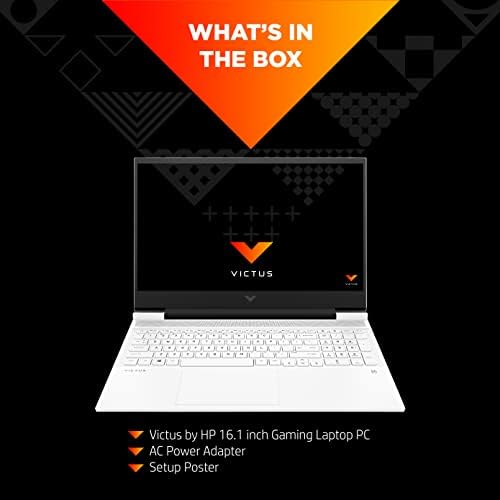HP Victus 16.1 Gaming Laptop PC 16-d0002na, Intel Core i5 11400H, 8GB RAM, NVIDIA GeForce RTX 3050 Ti, 512GB SSD, FHD, Windows 11, Ceramic White