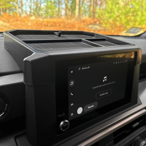 HGWEI Center Console Screen Dash Organizer Compatible with 2024-2026 Toyota Tacoma & 2025-2026 4Runner Interior Accessories w/ 8-inch Dashboard Storage Box Behind Screen Insert Tray Mount Holder Black by HGWEI - Image 4