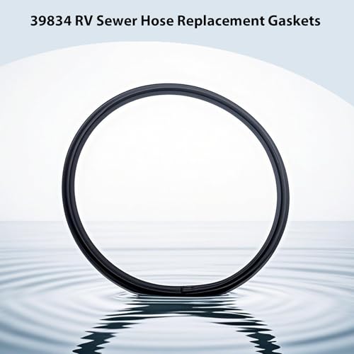 Image of 39834 RV Sewer Hose Fittings for Camco RhinoFLEX /Revolution /Easy-Slip Hose Gasket (4PACK)