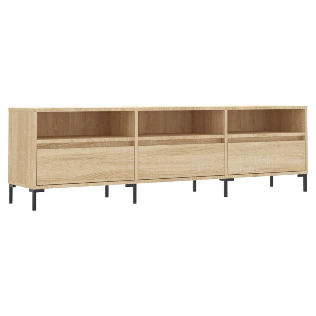 VIDAXL TV Cabinet with 3 Drawers and 3 Shelves - Sonoma Oak - Brown