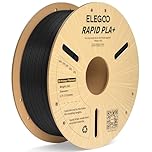ELEGOO Rapid PLA Plus Filament 1.75mm Black 1KG, PLA+ 3D Printer Filament Up to 600 mm/s High Speed Printing, Dimensional Accuracy +/- 0.02 mm, 1kg Cardboard Spool(2.2lbs)