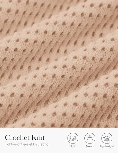 Image of PRETTYGARDEN Womens Summer Crochet Tank Tops Knit Sweater | Crewneck Hollow Out Summer Sweaters Tops, Loose Sleeveless Sweater Vest, Trendy Casual Resort Wear, Beach Vacation Clothes