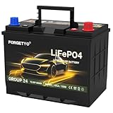 Lithium Battery GROUP 24 12V 60AH Car Battery with 1500CCA LiFePO4 Automotive Battery For Car Start-Stop High Performance Mobile Terminal Bluetooth APP Intelligent