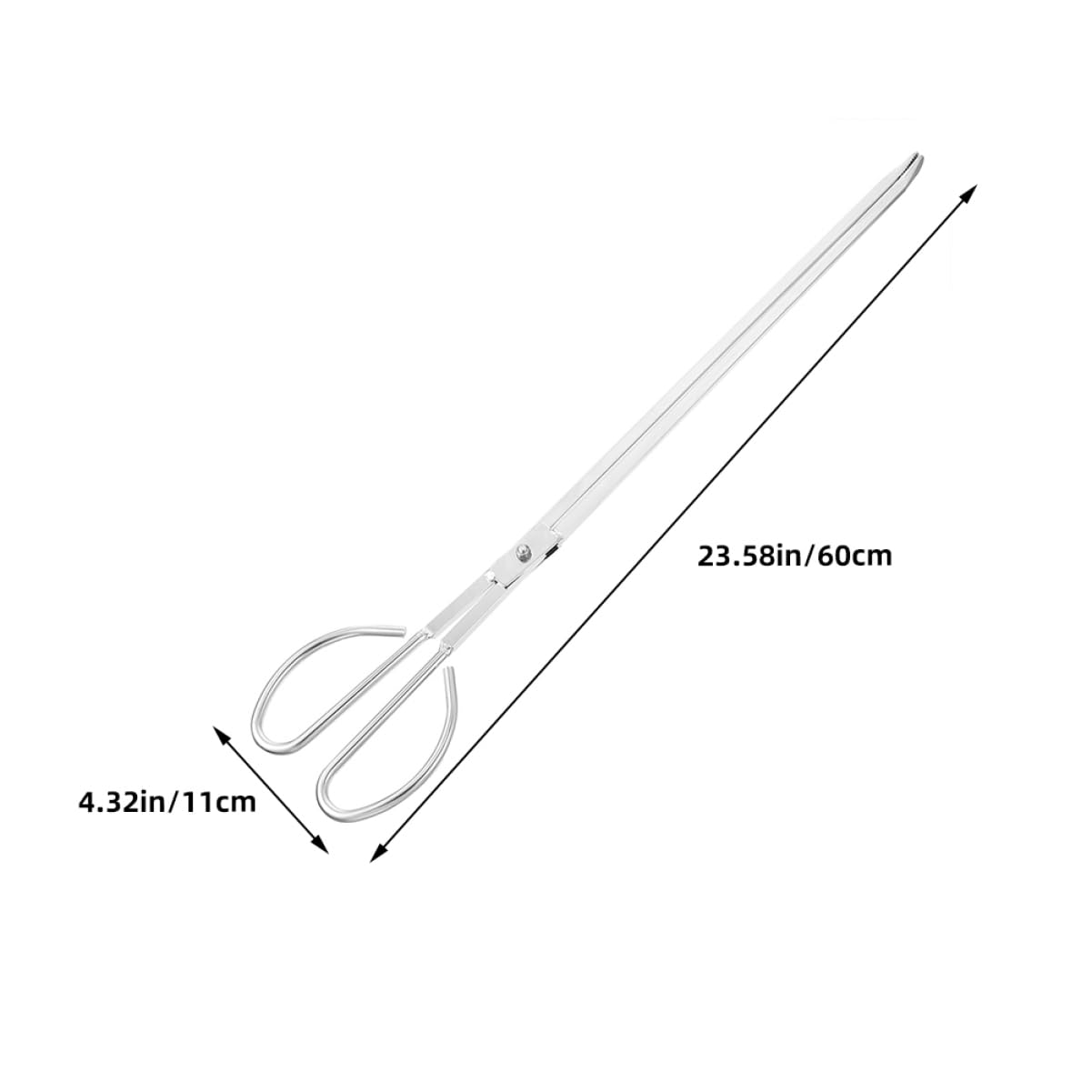 Holibanna Pinza Per Carbone in Acciaio Inox Manico Lungo 60cm Pinza Per Braciere e Stufa Utensile Per Barbecue e Campeggio Per Stabilità e Resistenza Accessorio Versatile Per Cucina All'aperto