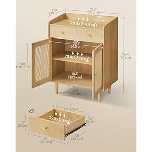 Songmicshomebohovencollectionbuffetcabinetsideboardstoragecabinetwithrattanlikedoorsanddrawersaccentcabinetadjustableshelfbohostyleforlivingroomoakbeige Urban Country Home Decor Songmics home bohoven collection buffet cabinet sideboard storage cabinet with rattan like doors and drawers accent cabinet adjustable shelf boho style for living room oak beige urban country home decor