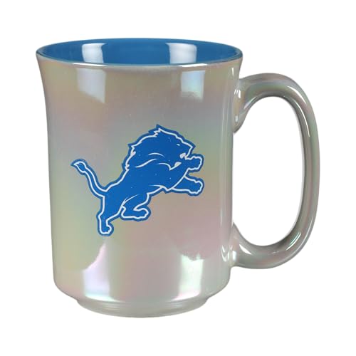 The Memory Company Officially Licensed 15oz Iridescent Mug with Logo, Detroit Lions