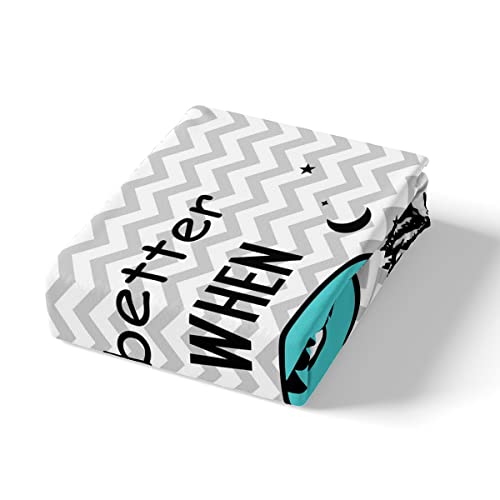 Kids Adults Camper Duvet Cover Set Queen,Rustic Natural Farmhouse Grey Bedding Set 3Pcs For Trailer Rv Decor,Moonlight Wild Adventure Comforter Cover,Sports Quilt Cover With 2 Pillowcases #TOP3