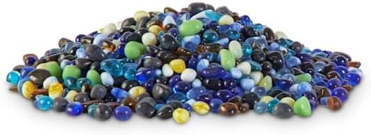 imagitarium Blue Azure Pebble Glass Aquarium Gravel Accent Mix, 10 oz.