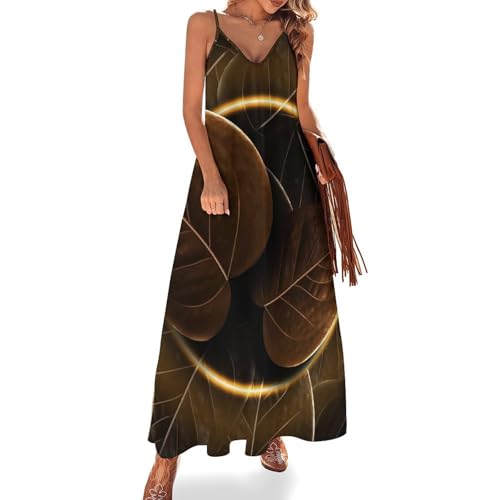 Robe longue pour femme ete sans manches robe maxi voyages plage legere et fluide