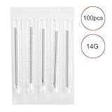【FIT ALL】: las agujas de perforación tienen una longitud estándar de bucle para todas las pistolas de perforación, kits de perforación y consumibles de perforación, adecuadas para perforar la oreja, el labio, el pezón, las cejas, el ombligo, la lengua, la nariz y otras partes del cuerpo.