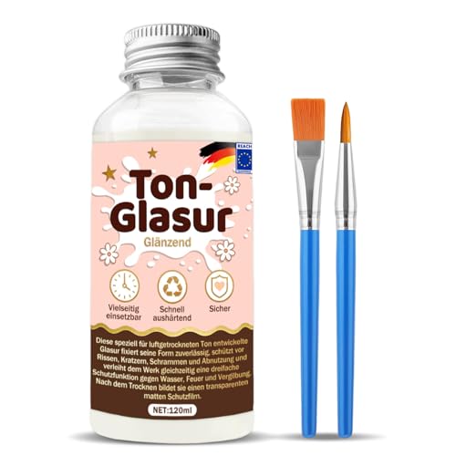 Glasur für Ton Lufttrocknend Air Dry Clay Glaze Tontöpfe zur Verhinderung von Rissen (Gloss)