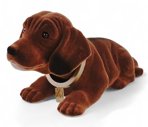 Rakso Oskar Schneider GmbH & Co. KG Wackeldackel 32 cm Wackelkopfhund Dackel Hund Figur Made in Germany,Braun