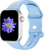 Cindgress │ Cinturino sportivo compatibile con Apple Watch 46 mm, 45 mm, 44 mm, 49 mm per donne e uomini, cinturino in silicone morbido per iWatch Series Ultra SE 11 10 9 8 7 6 5 4 3 2 1 M/L, Blu Nord